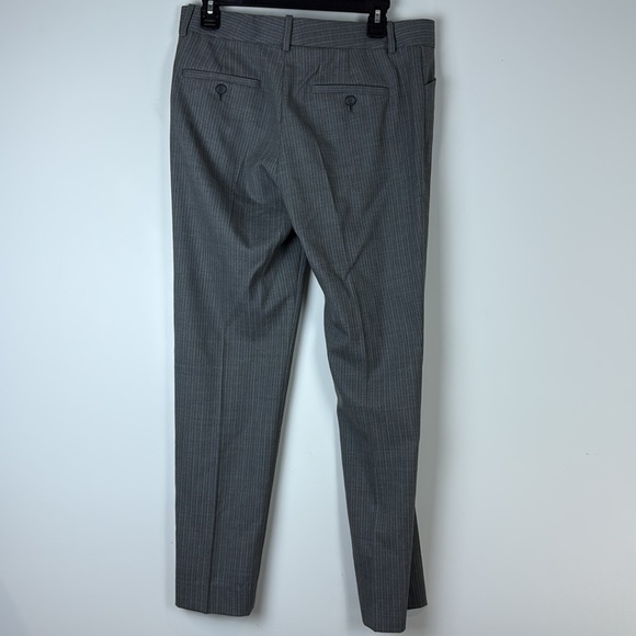 Theory Pinstriped Wool Suit Pants Grey Size 6 - Picture 2 of 7
